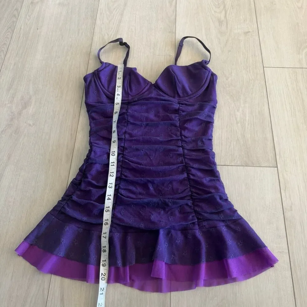 Victoria's Secret Sexy Little Things Teddy Babydoll Dress Purple Sissy size s